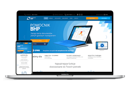 Strona internetowa PomocnikBHP