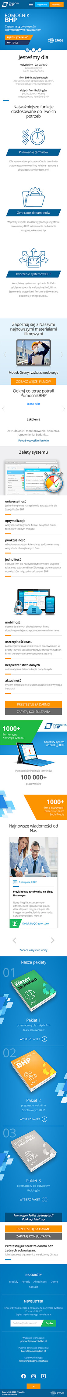 Realizacja strony internetowej stworzonej przez DaQCreator