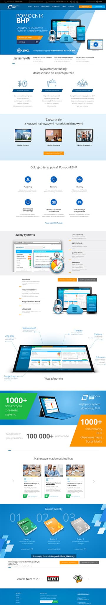 Realizacja strony internetowej stworzonej przez DaQCreator