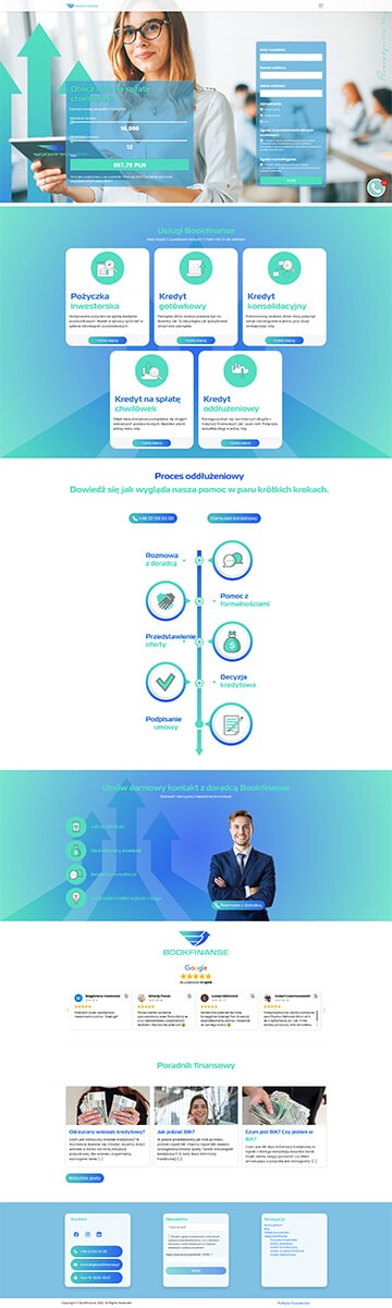 Realizacja strony internetowej stworzonej przez DaQCreator