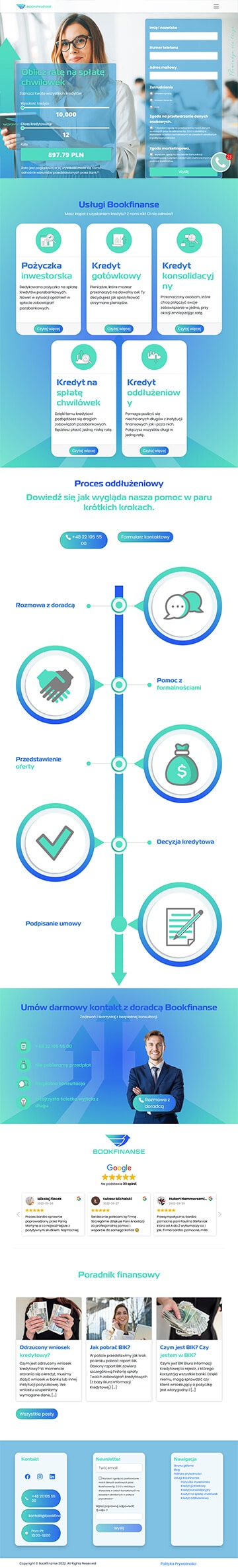 Realizacja strony internetowej stworzonej przez DaQCreator
