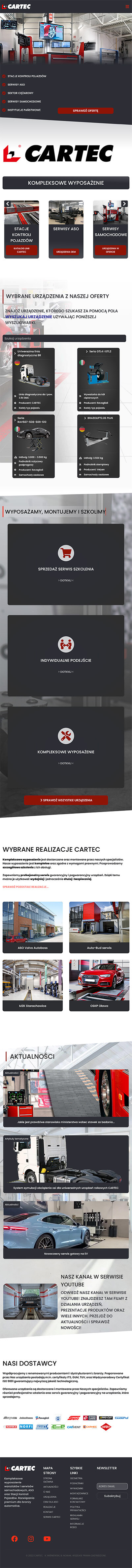 Realizacja strony internetowej stworzonej przez DaQCreator