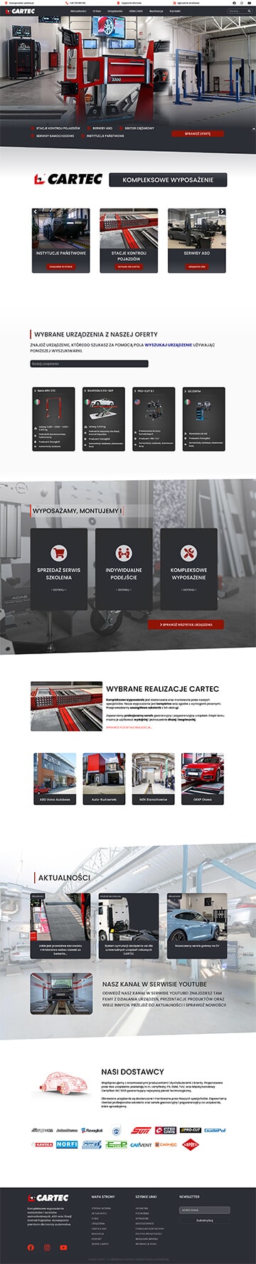 Realizacja strony internetowej stworzonej przez DaQCreator